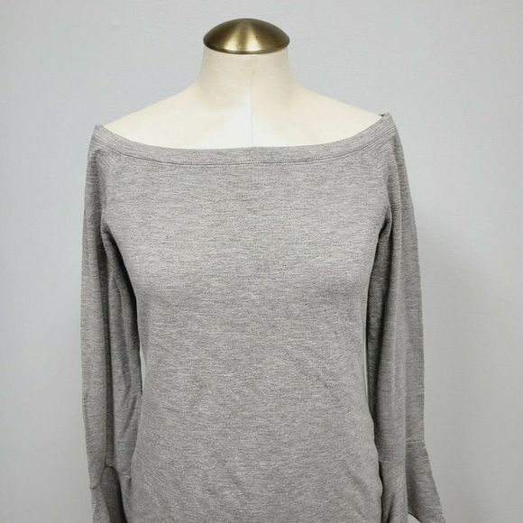 NWT CATHERINE MALANDRINO Bell Sleeve Blouse Shirt top off shoulder Size S Small - Picture 3 of 7